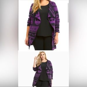 Torrid Fair isle Nightmare Before Christmas drape sweater sz2